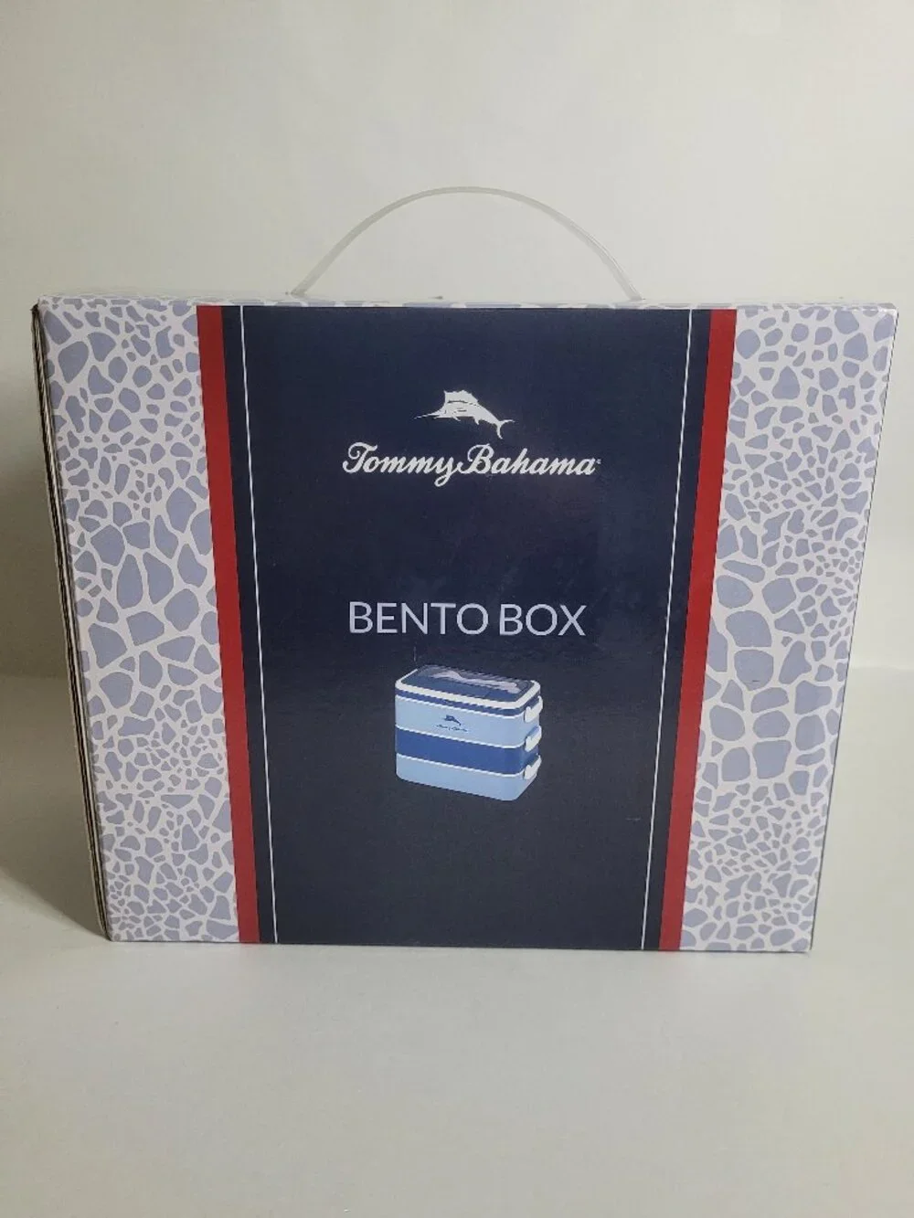 Tommy Bahama Bento Box 3 Tier Leakproof Lunch Container with Cutlery NEW
